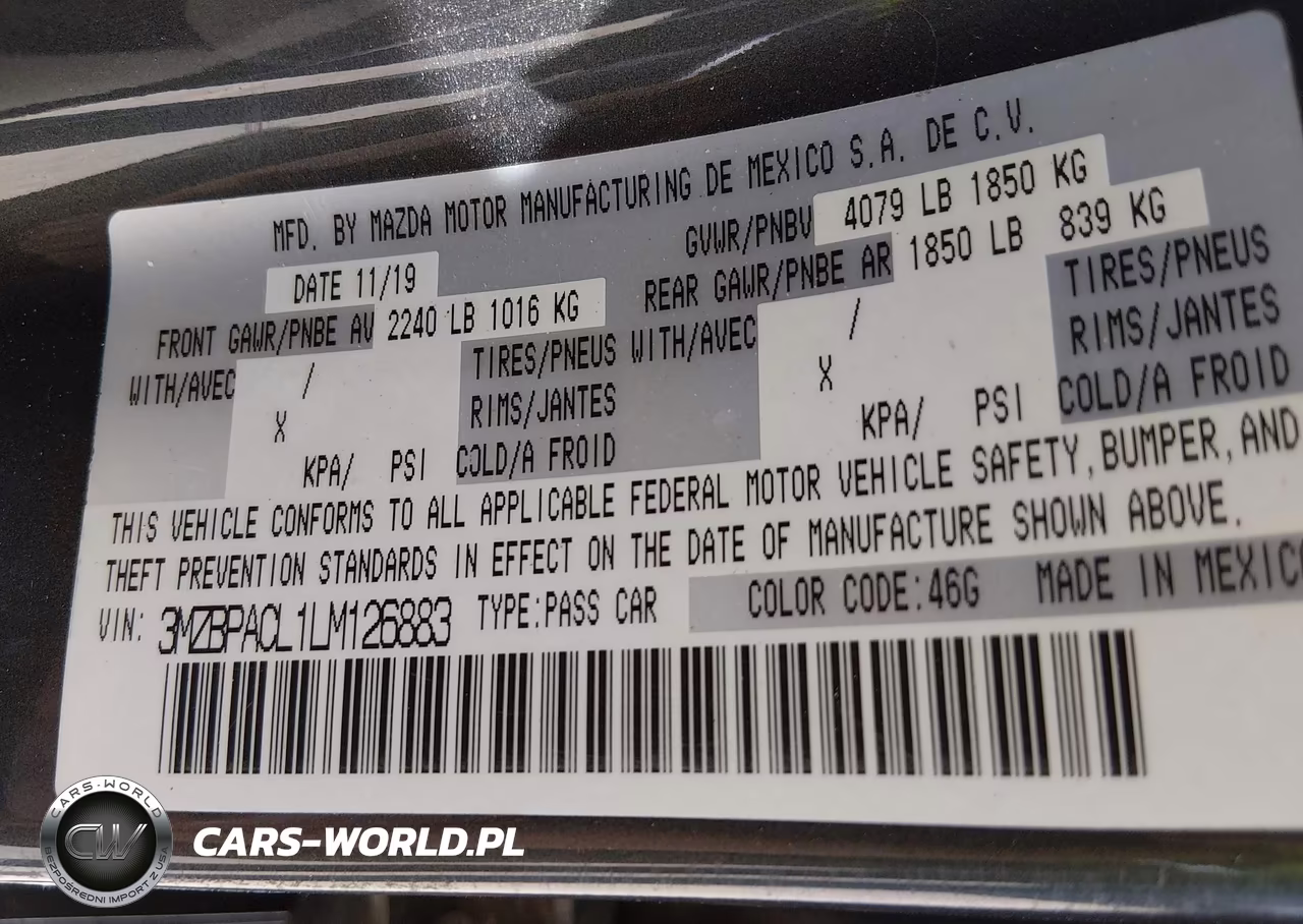 2020 Mazda Mazda3 Select Package VIN:3MZBPACL1LM126883 - 9