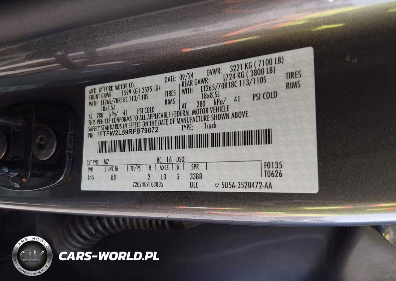 2024 Ford F-150 Stx VIN:1FTFW2L59RFB79872 - 9