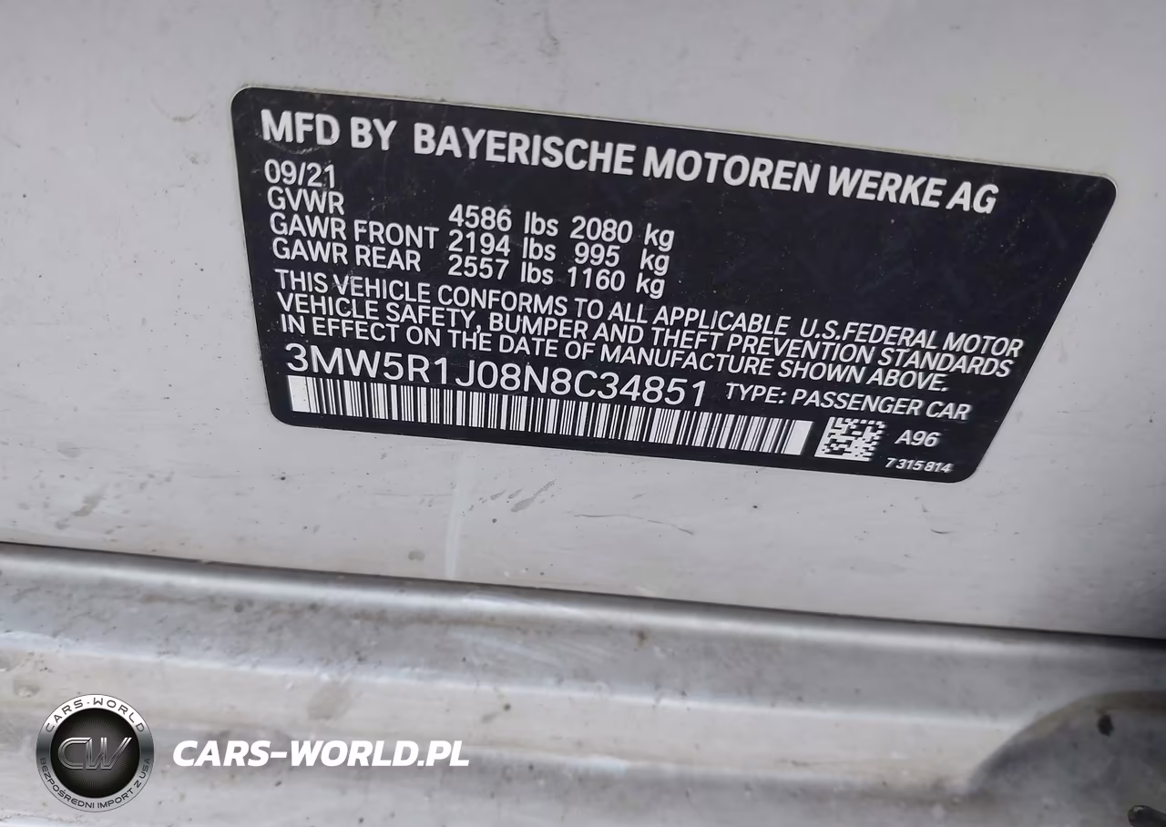 2022 BMW 330I VIN:3MW5R1J08N8C34851 - 9