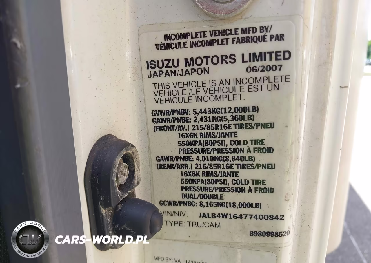 2007 Isuzu W3S042 Npr Dsl Reg VIN:JALB4W16477400842 - 8