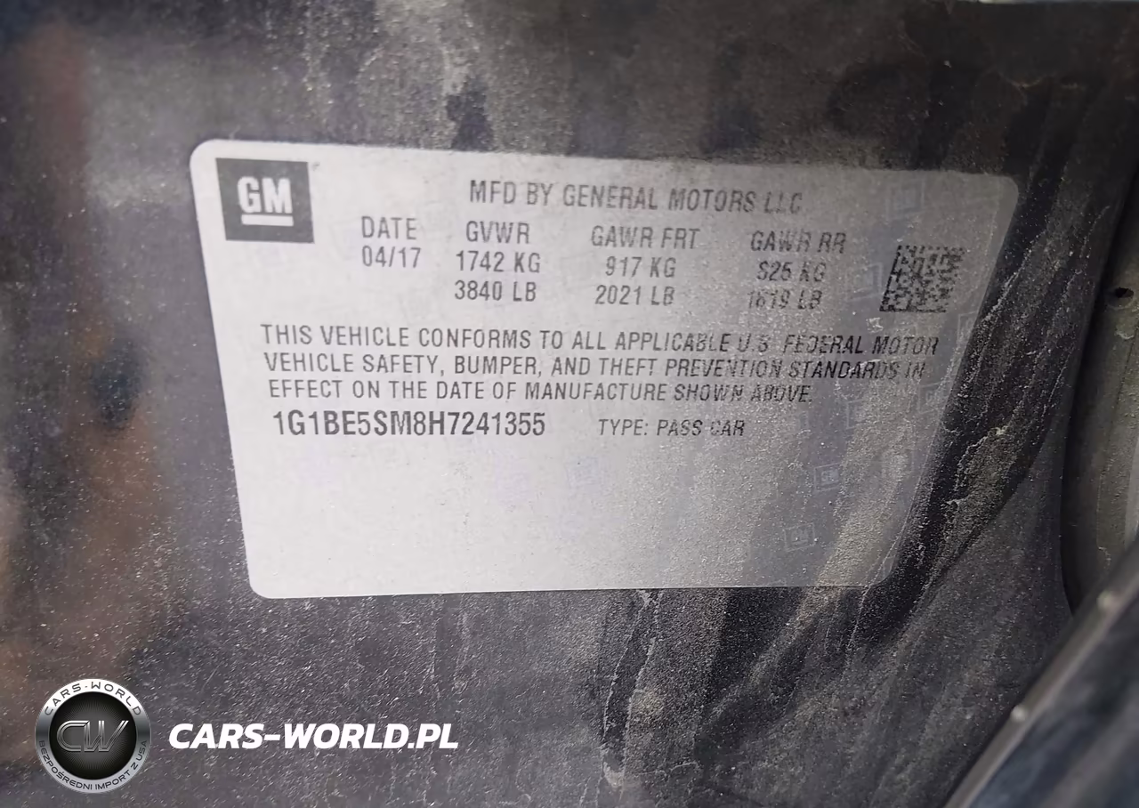 2017 Chevrolet Cruze Lt Auto VIN:1G1BE5SM8H7241355 - 9