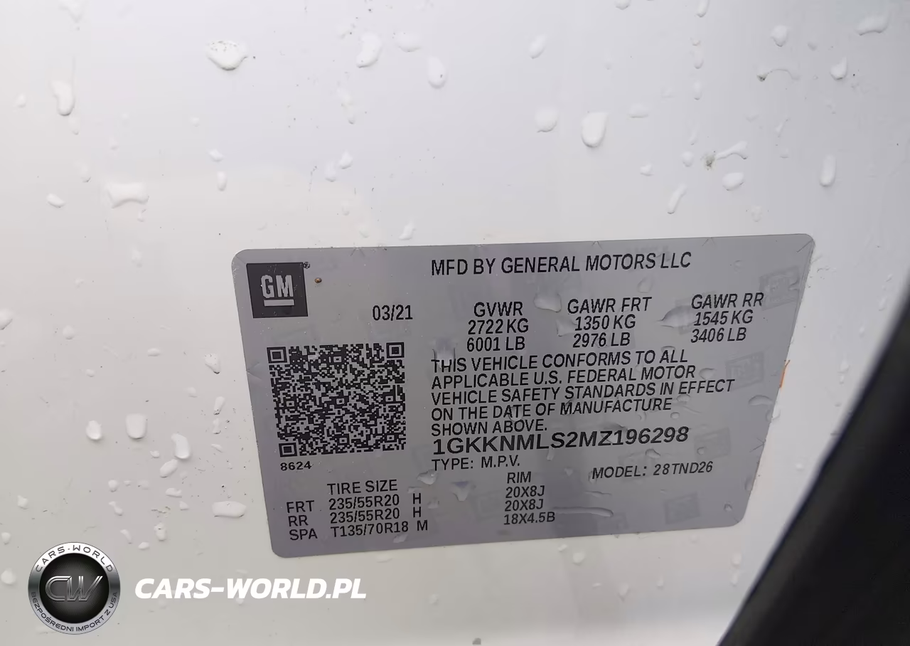 2021 GMC Acadia Fwd Slt VIN:1GKKNMLS2MZ196298 - 9