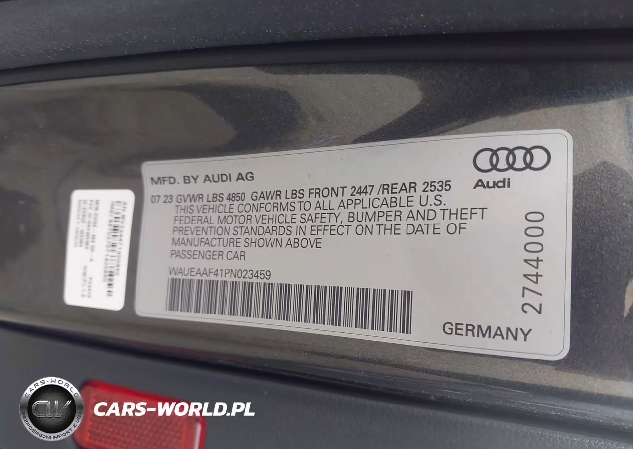 2023 Audi A4 Premium Plus 45 Tfsi S Line Quattro S Tronic VIN:WAUEAAF41PN023459 - 9