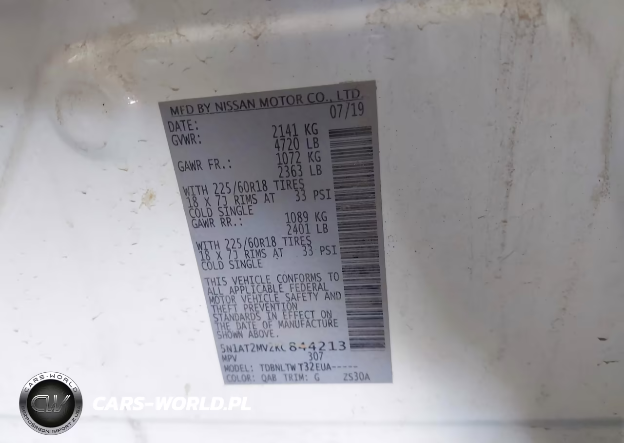 2019 Nissan Rogue Sv VIN:5N1AT2MV2KC844213 - 9