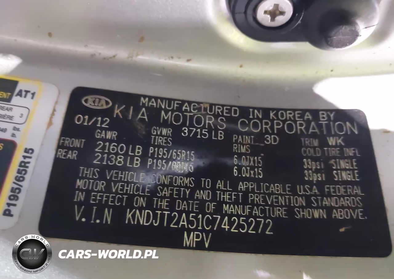 2012 Kia Soul VIN:KNDJT2A51C7425272 - 9