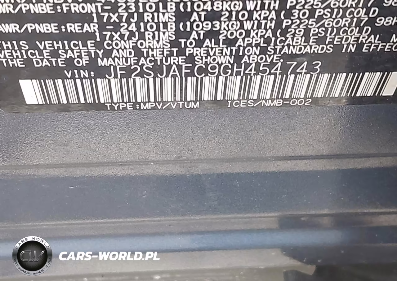 2016 Subaru Forester 2.5I Premium VIN:JF2SJAFC9GH454743 - 9