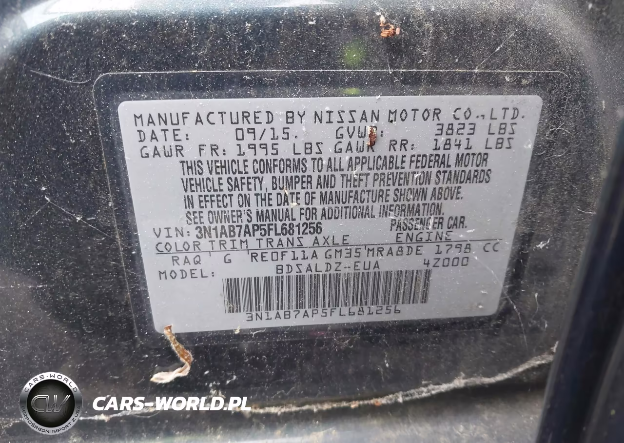 2015 Nissan Sentra Sv VIN:3N1AB7AP5FL681256 - 9