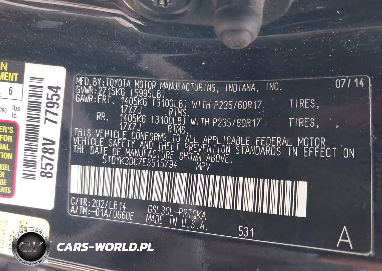2014 Toyota Sienna Xle V6 8 Passenger VIN:5TDYK3DC7ES515794 - 9