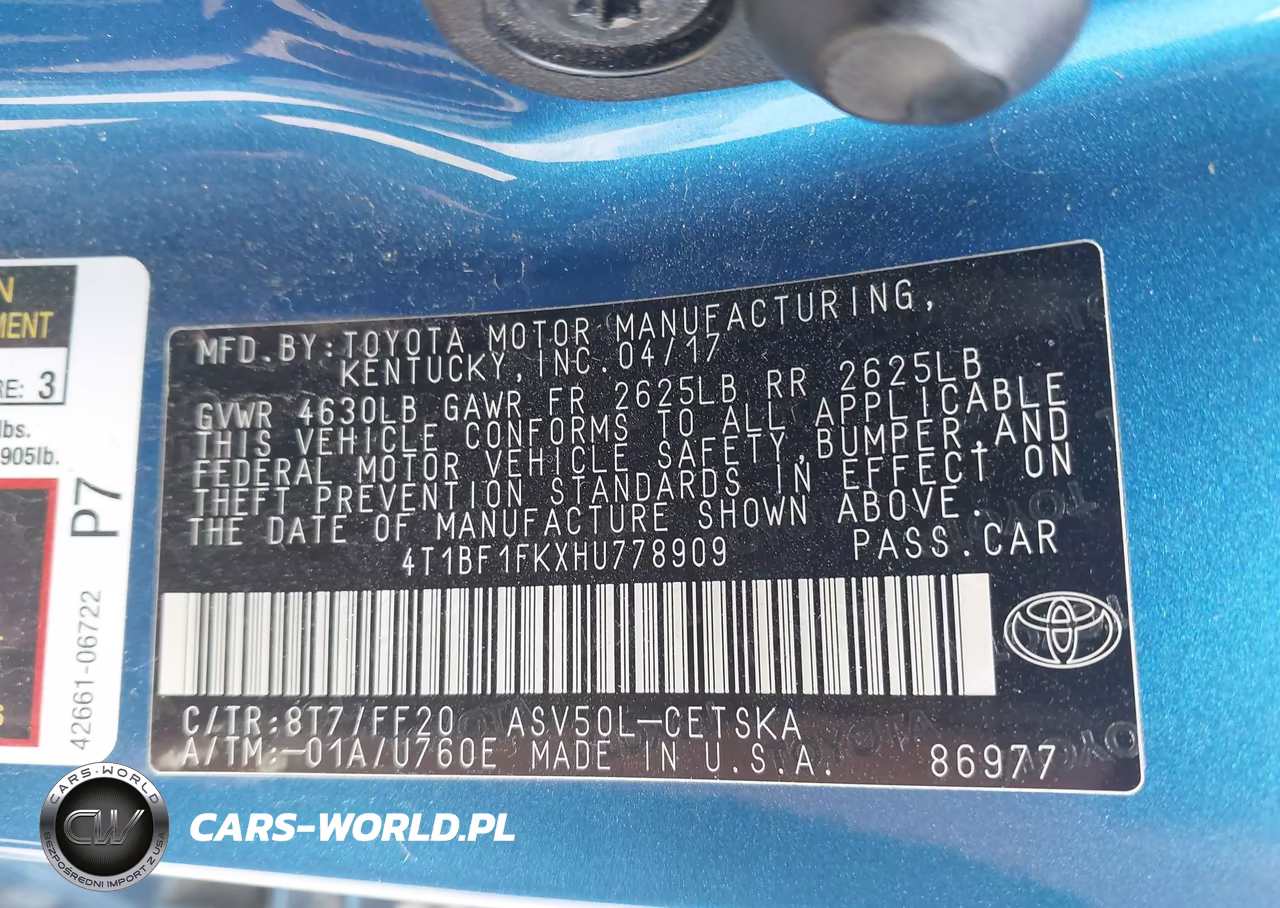2017 Toyota Camry Le-Se-Xle-Xse VIN:4T1BF1FKXHU778909 - 9