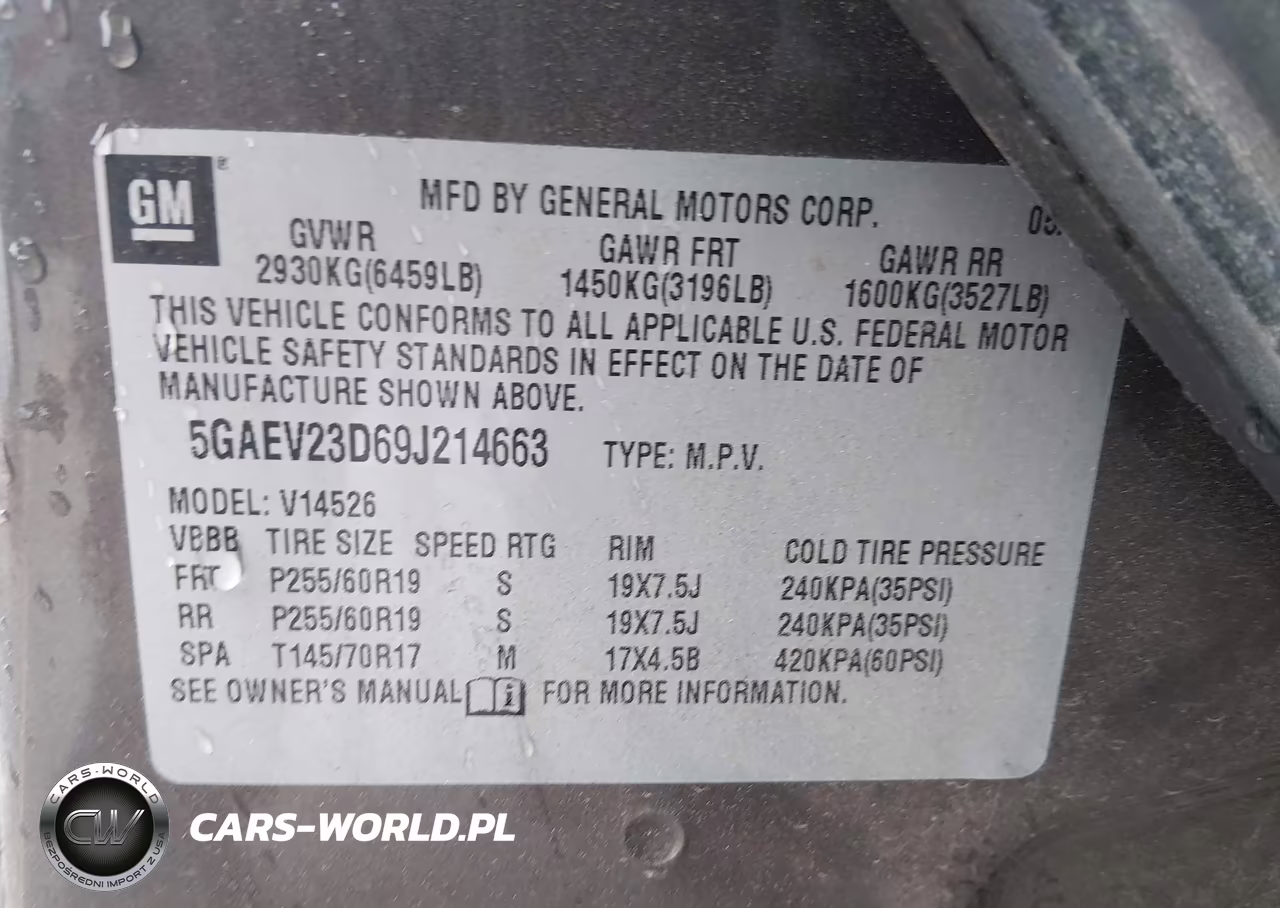 2009 Buick Enclave Cxl VIN:5GAEV23D69J214663 - 9