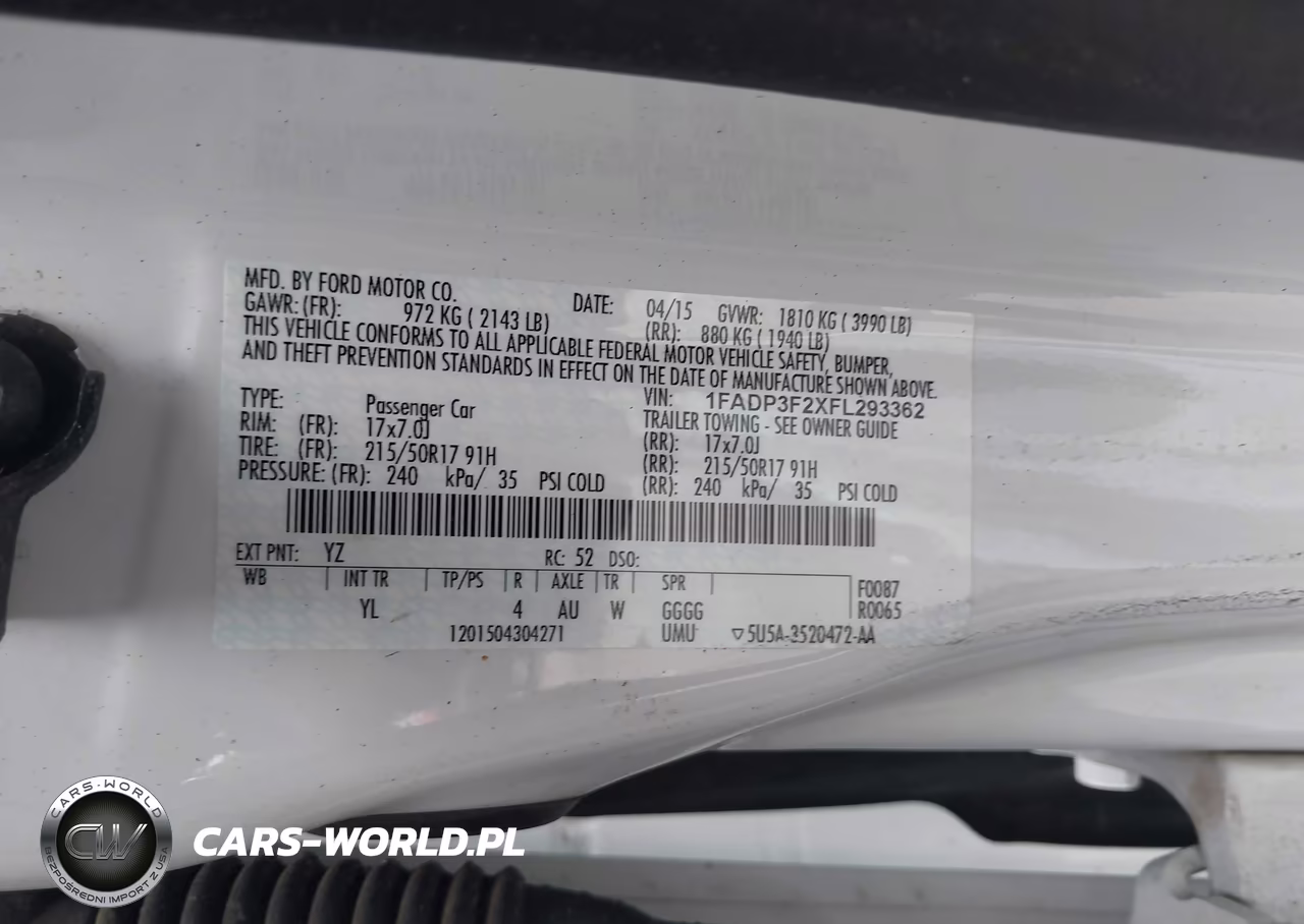 2015 Ford Focus Se VIN:1FADP3F2XFL293362 - 9