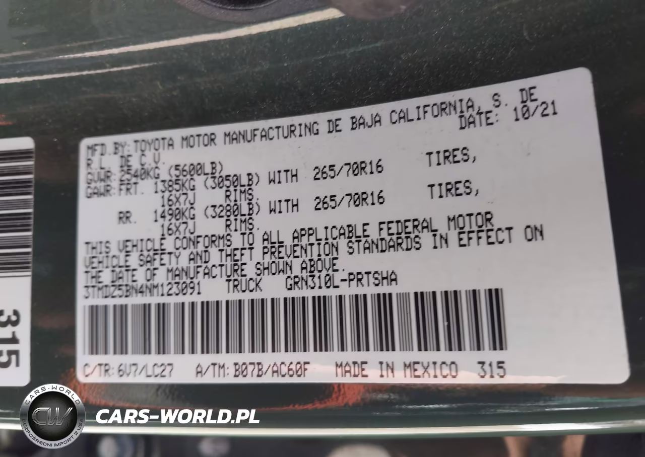 2022 Toyota Tacoma Trd Off Road VIN:3TMDZ5BN4NM123091 - 9
