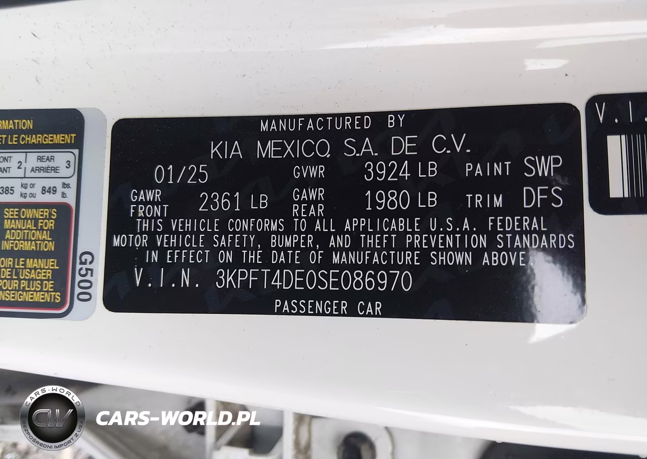 2025 Kia K4 Lxs VIN:3KPFT4DE0SE086970 - 9