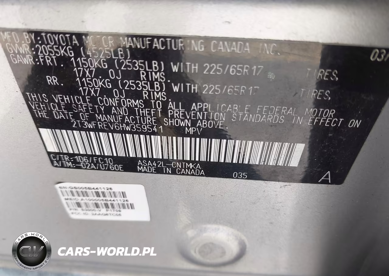 2017 Toyota Rav4 Xle VIN:2T3WFREV6HW359541 - 9