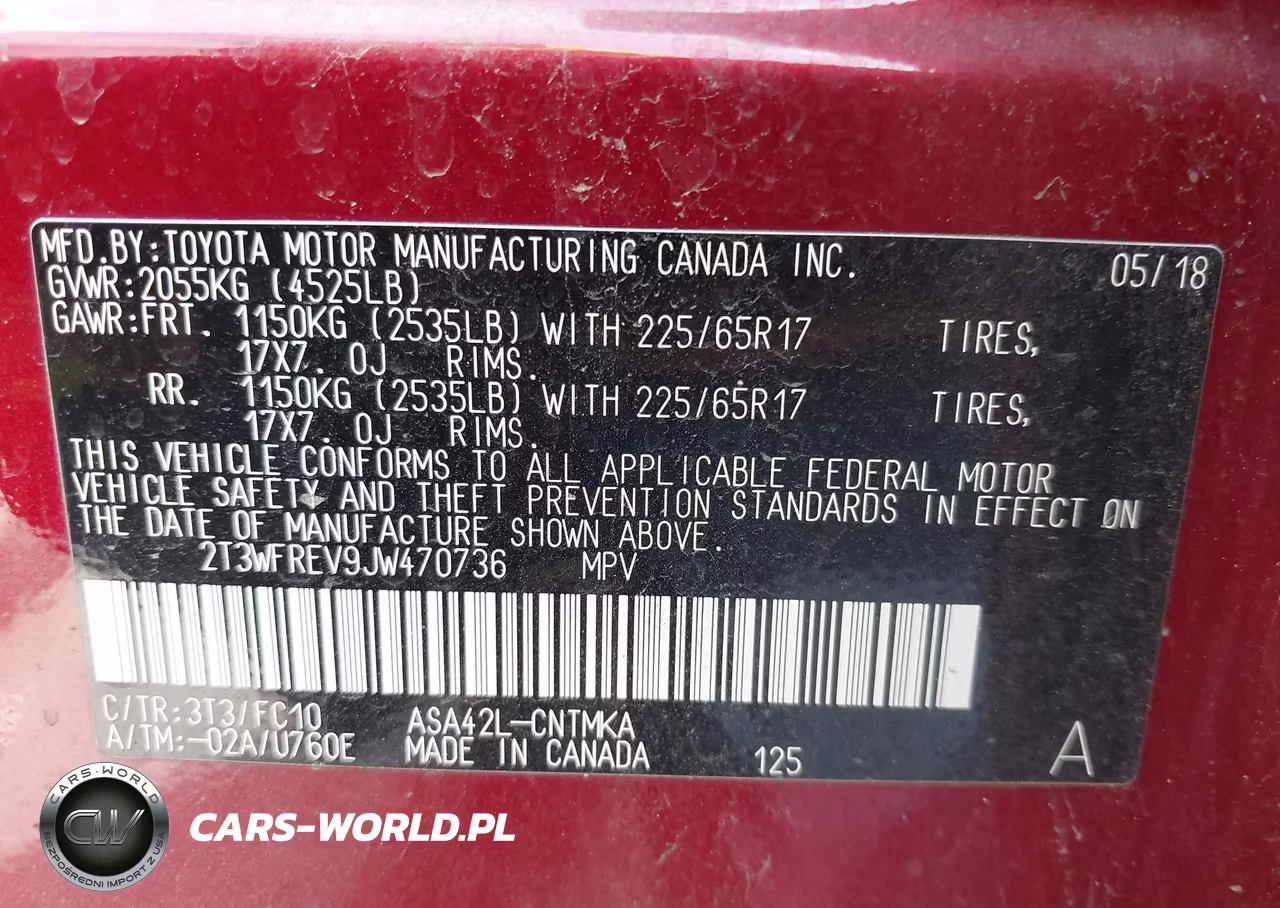 2018 Toyota Rav4 Xle VIN:2T3WFREV9JW470736 - 9