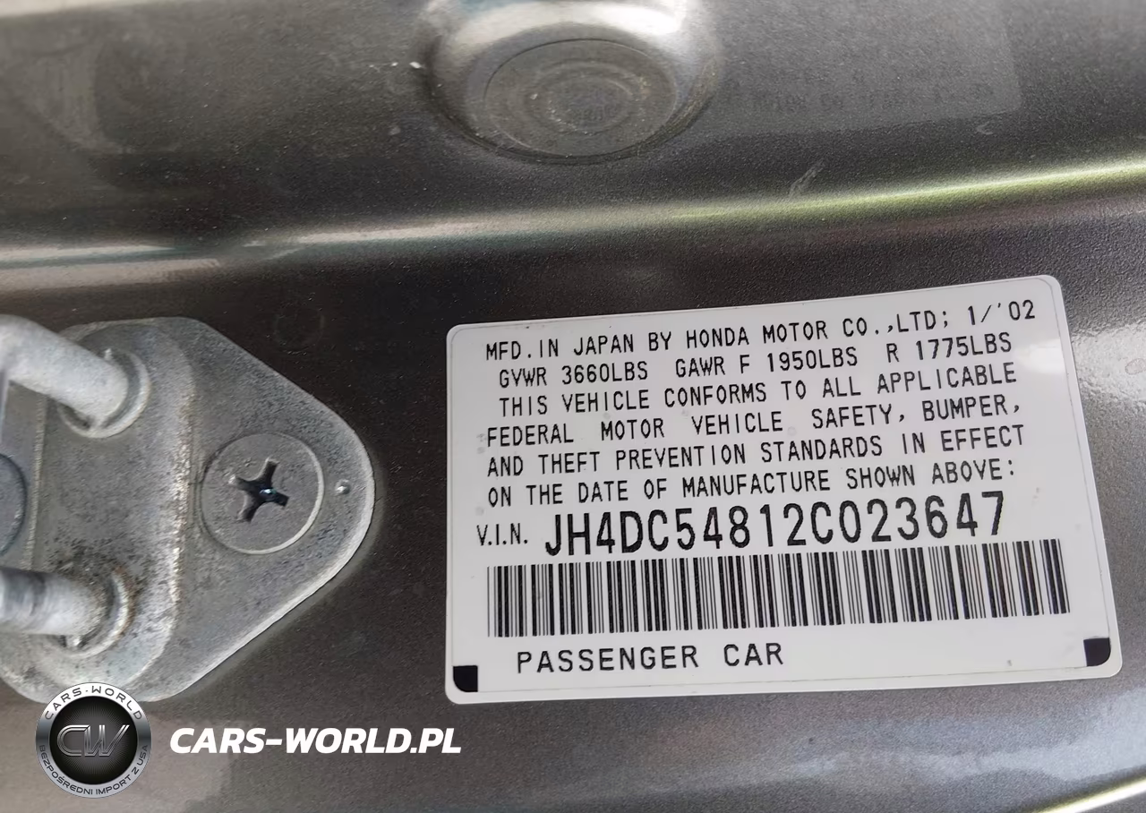 2002 Acura Rsx VIN:JH4DC54812C023647 - 9