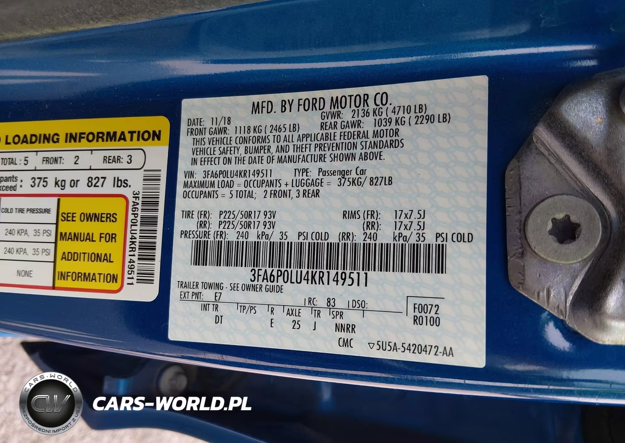 2019 Ford Fusion Hybrid Se VIN:3FA6P0LU4KR149511 - 9