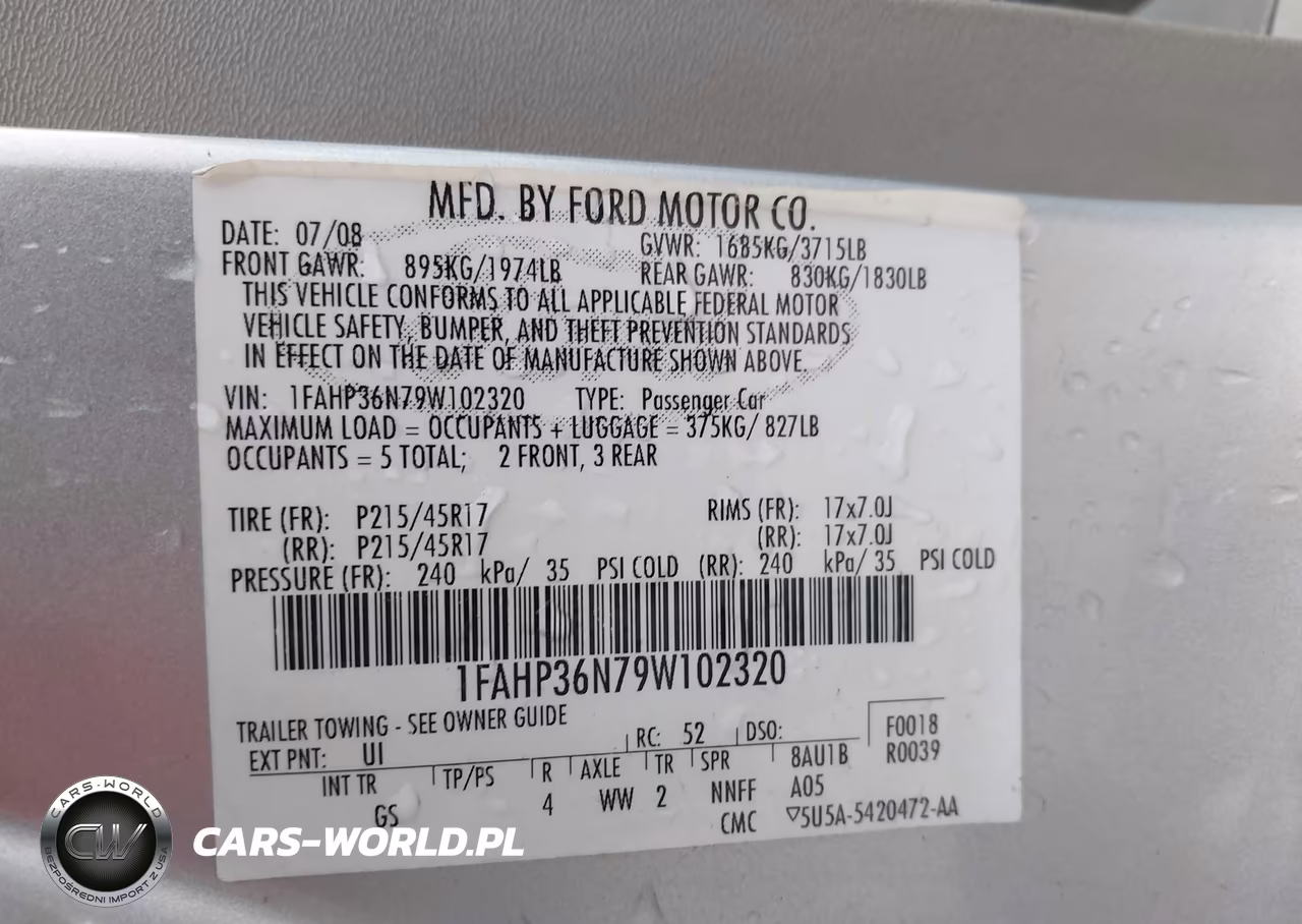 2009 Ford Focus Ses VIN:1FAHP36N79W102320 - 9