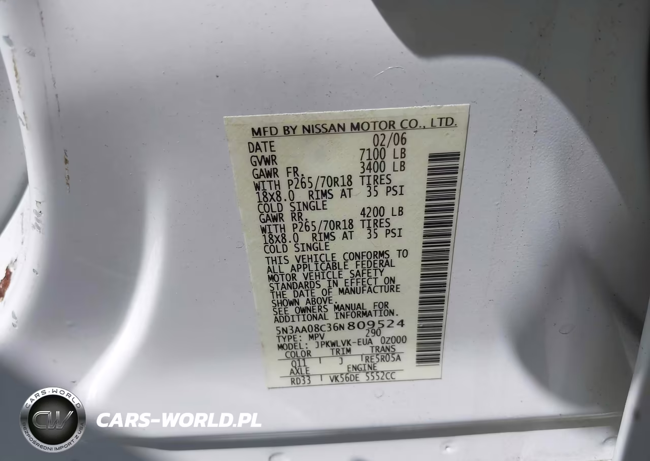 2006 Infiniti Qx56 VIN:5N3AA08C36N809524 - 9