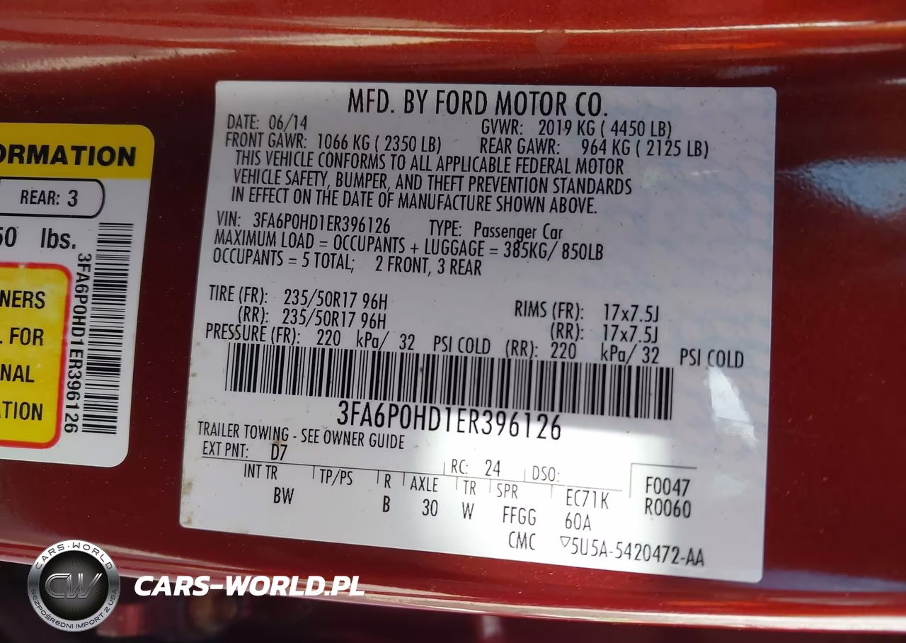 2014 Ford Fusion Se VIN:3FA6P0HD1ER396126 - 9