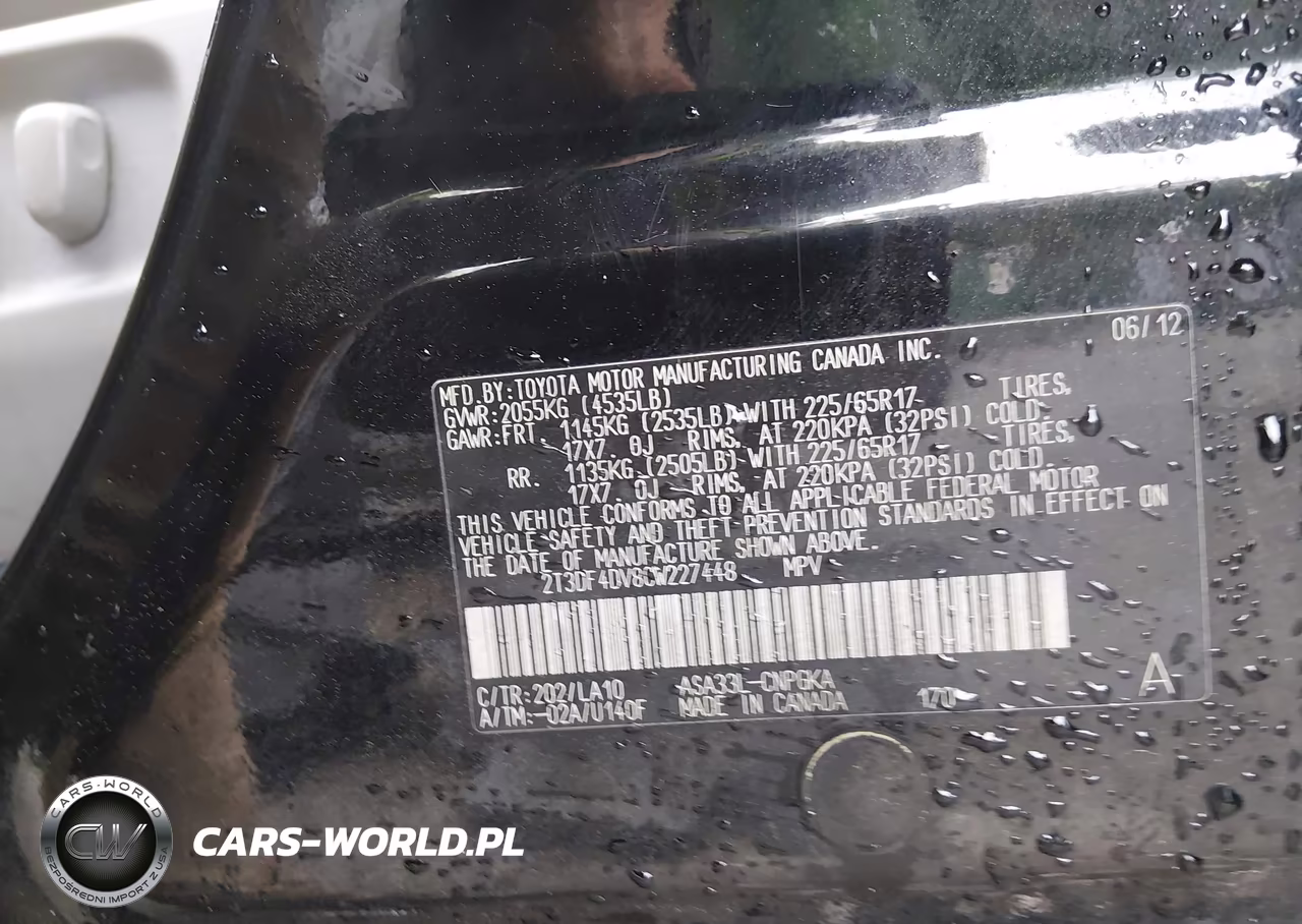 2012 Toyota Rav4 Limited VIN:2T3DF4DV8CW227448 - 9