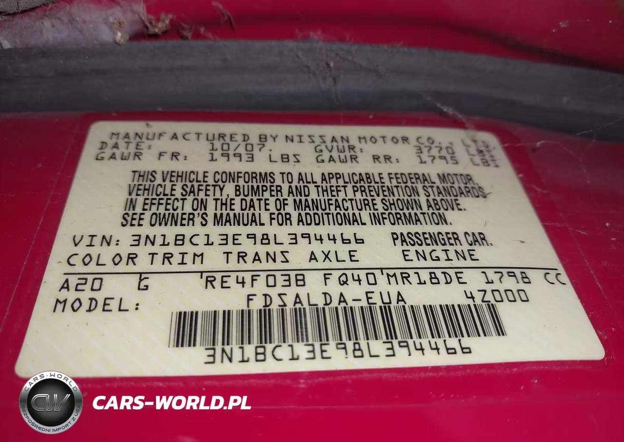 2008 Nissan Versa 1.8S VIN:3N1BC13E98L394466 - 9