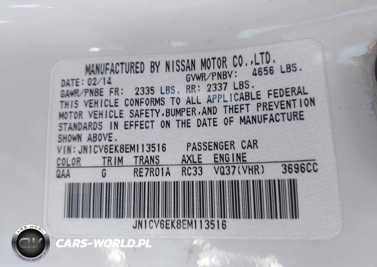 2014 Infiniti Q60 Journey VIN:JN1CV6EK8EM113516 - 9
