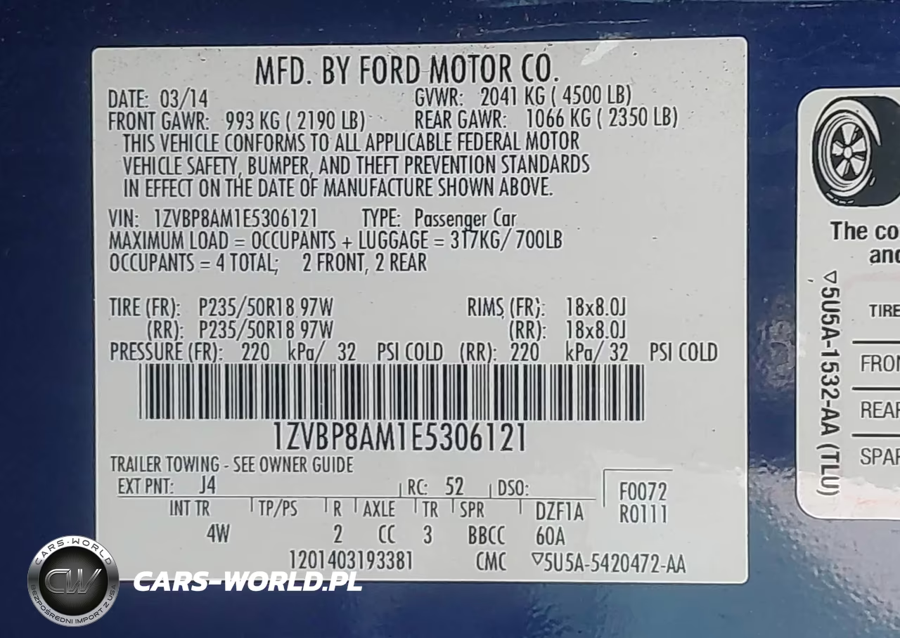2014 Ford Mustang V6 Premium VIN:1ZVBP8AM1E5306121 - 9