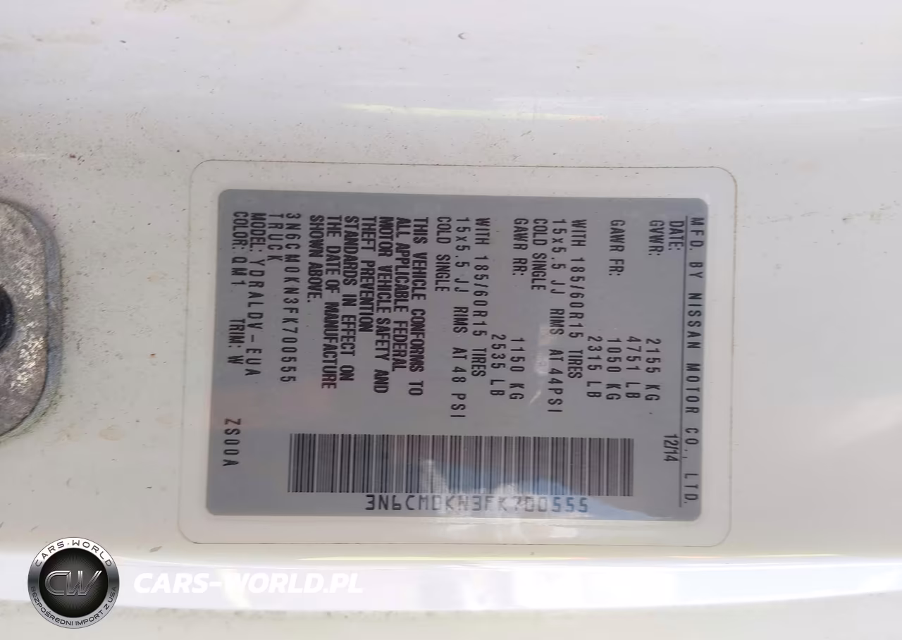 2015 Nissan Nv200 S-Sv VIN:3N6CM0KN3FK700555 - 9