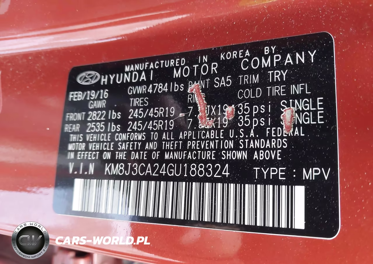 2016 Hyundai Tucson Limited VIN:KM8J3CA24GU188324 - 9