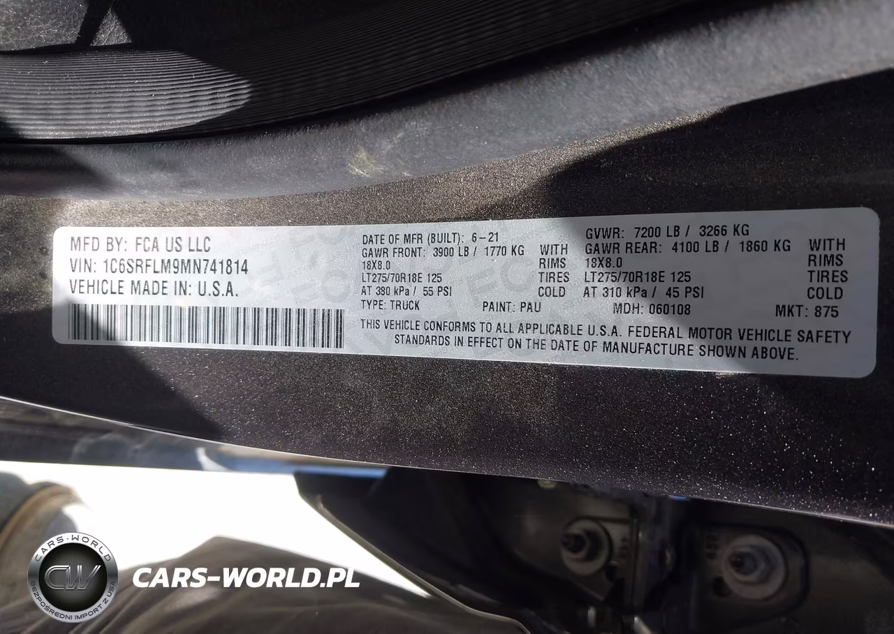 2021 Ram 1500 Rebel 4X4 5'7 Box VIN:1C6SRFLM9MN741814 - 9