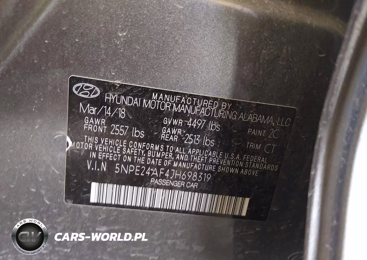 2018 Hyundai Sonata Se VIN:5NPE24AF4JH698319 - 9