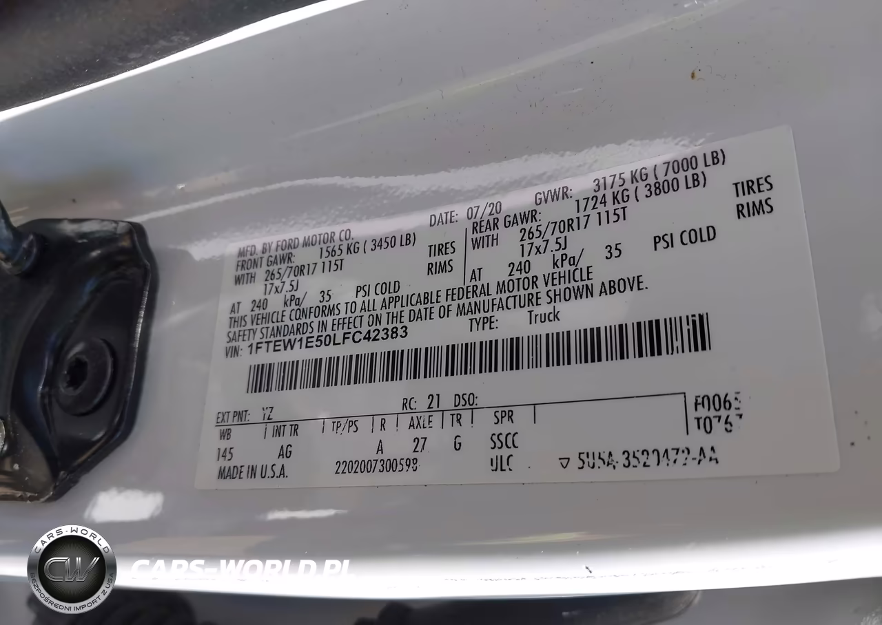 2020 Ford F-150 Xl VIN:1FTEW1E50LFC42383 - 9