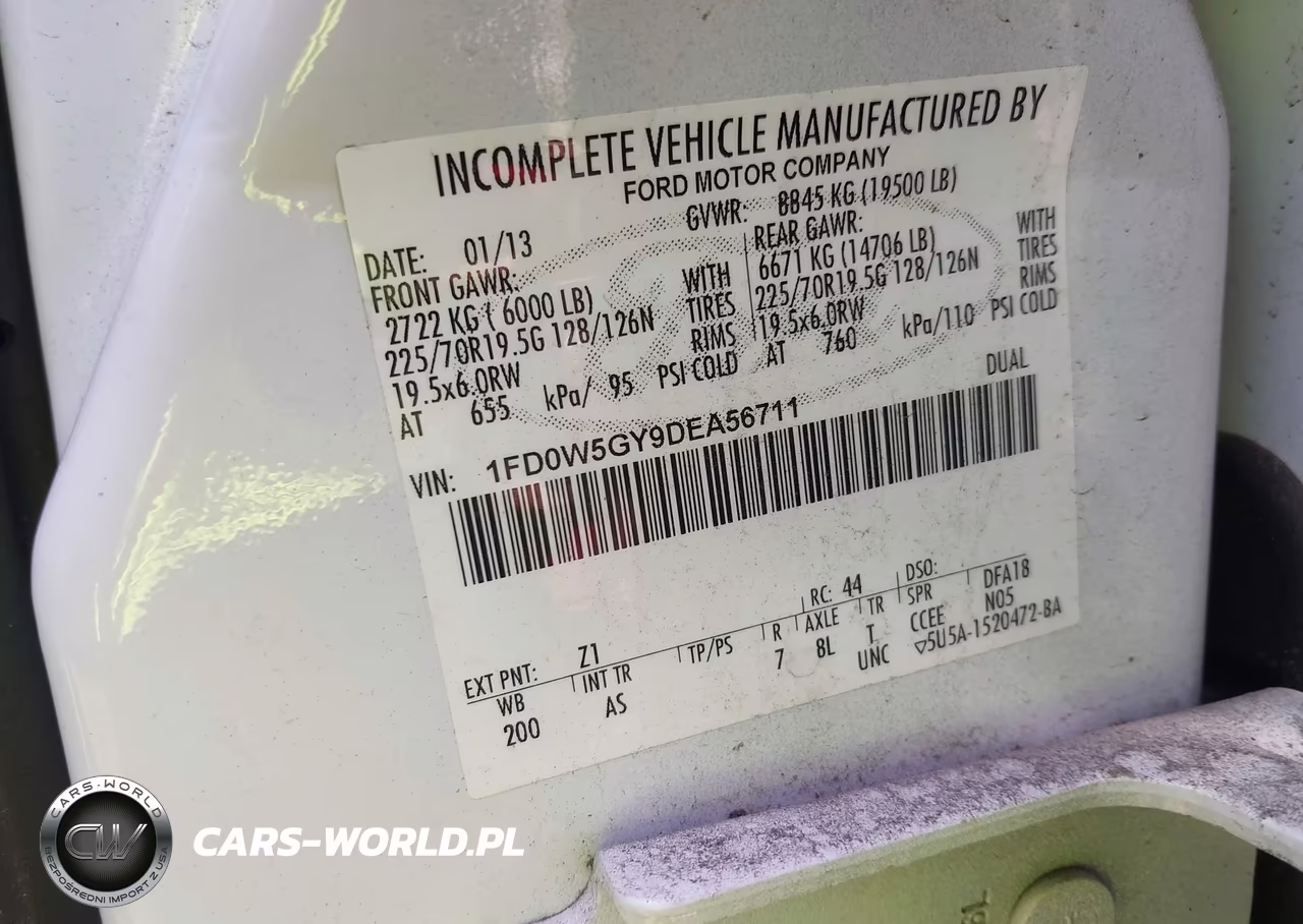 2013 Ford F-550 Chassis Xl VIN:1FD0W5GY9DEA56711 - 9