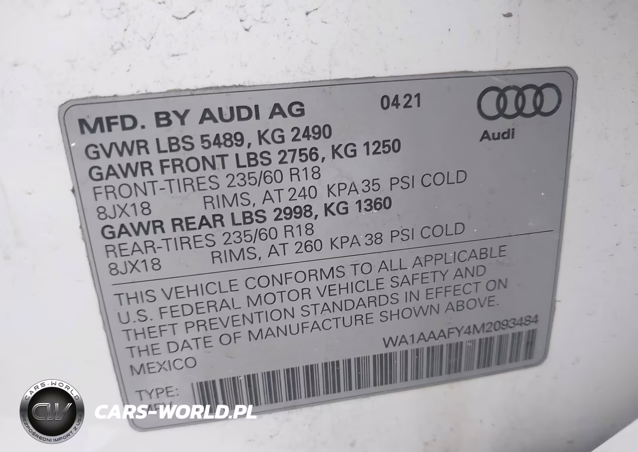 2021 Audi Q5 Premium 45 Tfsi Quattro S Tronic VIN:WA1AAAFY4M2093484 - 9