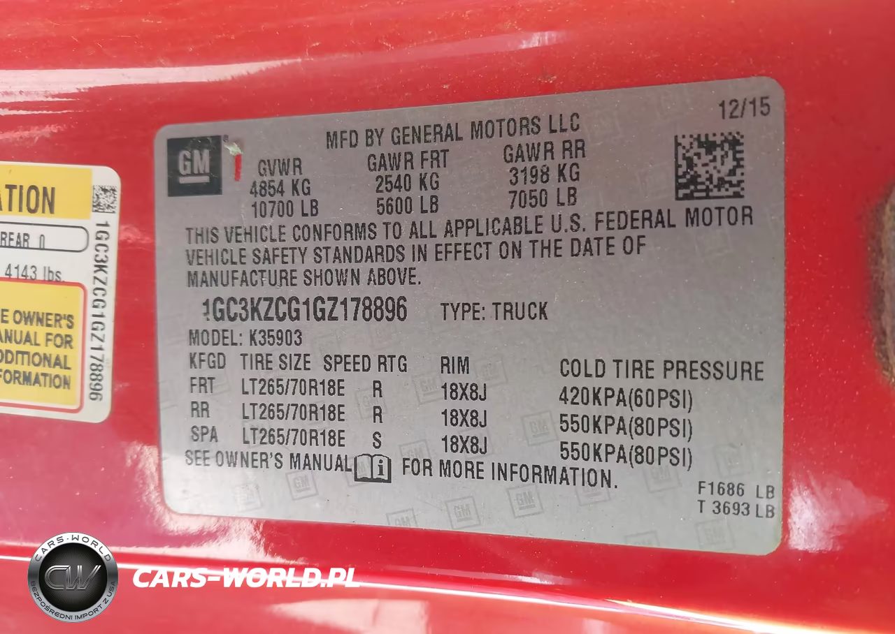2016 Chevrolet Silverado 3500Hd Lt VIN:1GC3KZCG1GZ178896 - 9
