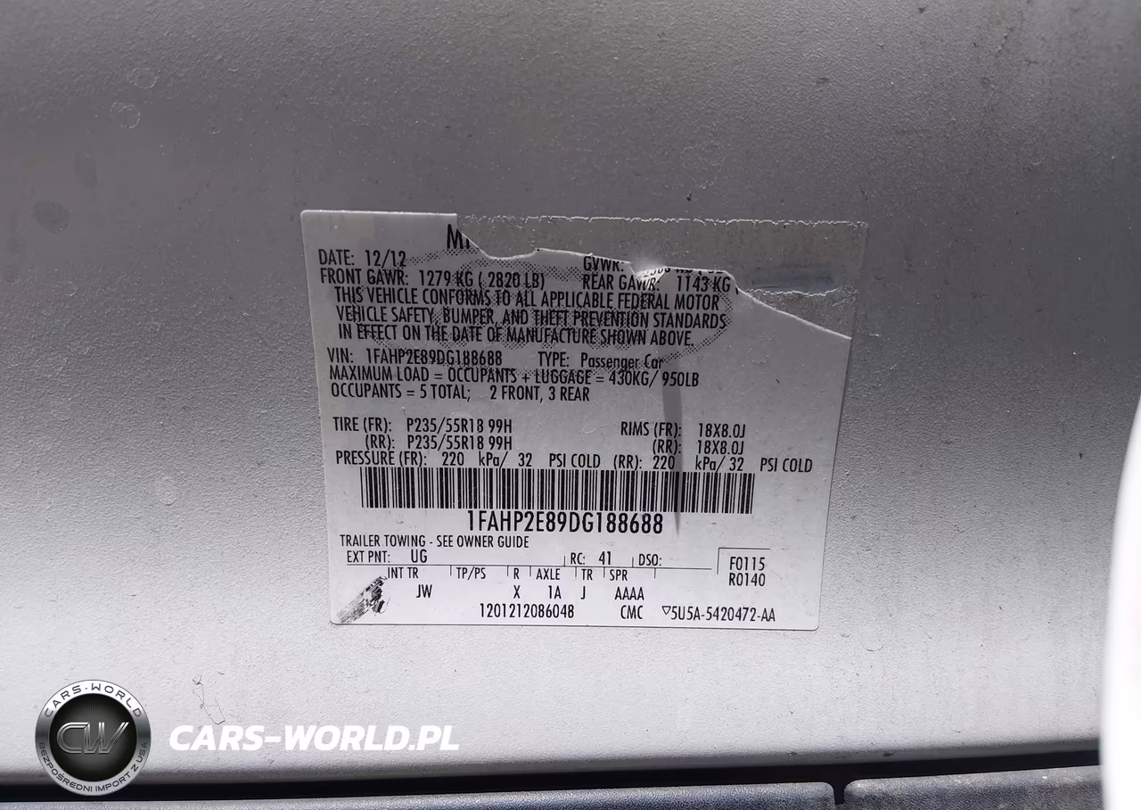 2013 Ford Taurus Sel VIN:1FAHP2E89DG188688 - 9