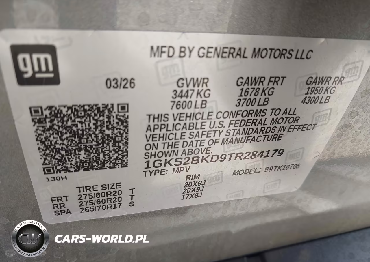 2026 GMC Yukon 4Wd Elevation VIN:1GKS2BKD9TR284179 - 9