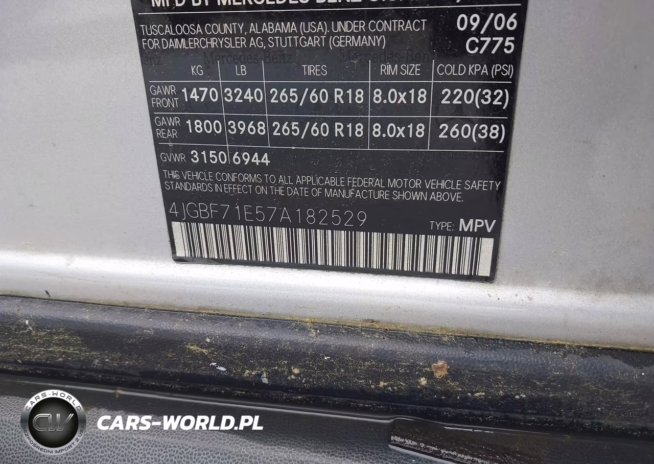 2007 Mercedes-Benz Gl 450 4Matic VIN:4JGBF71E57A182529 - 9