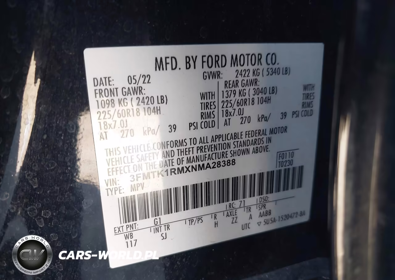 2022 Ford Mustang Mach-E Select VIN:3FMTK1RMXNMA28388 - 9