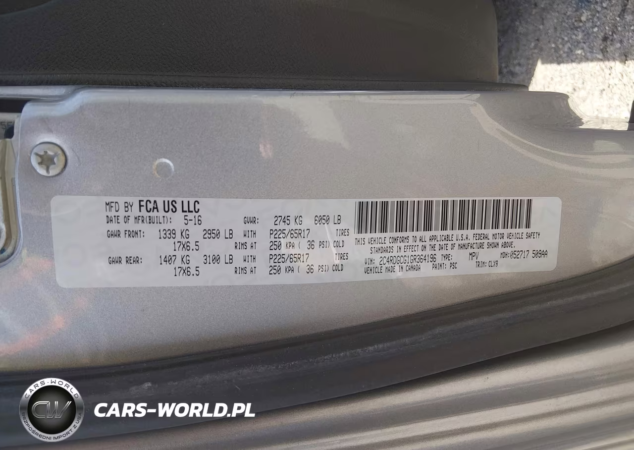 2016 Dodge Grand Caravan Sxt VIN:2C4RDGCG1GR364196 - 9