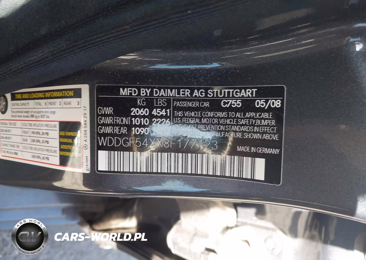 2008 Mercedes-Benz C 300 Sport VIN:WDDGF54XX8F177123 - 10
