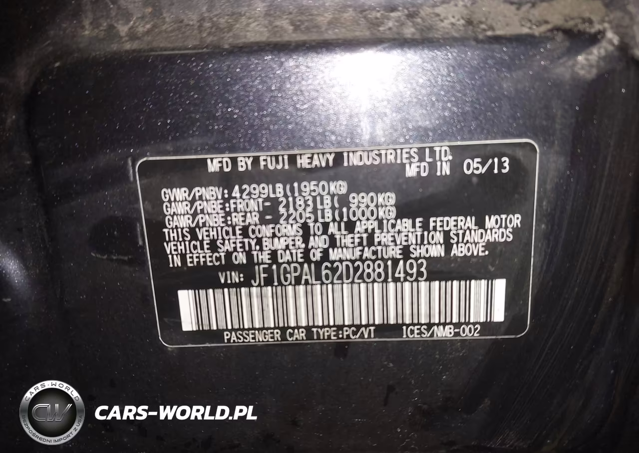2013 Subaru Impreza 2.0I Sport Premium VIN:JF1GPAL62D2881493 - 9