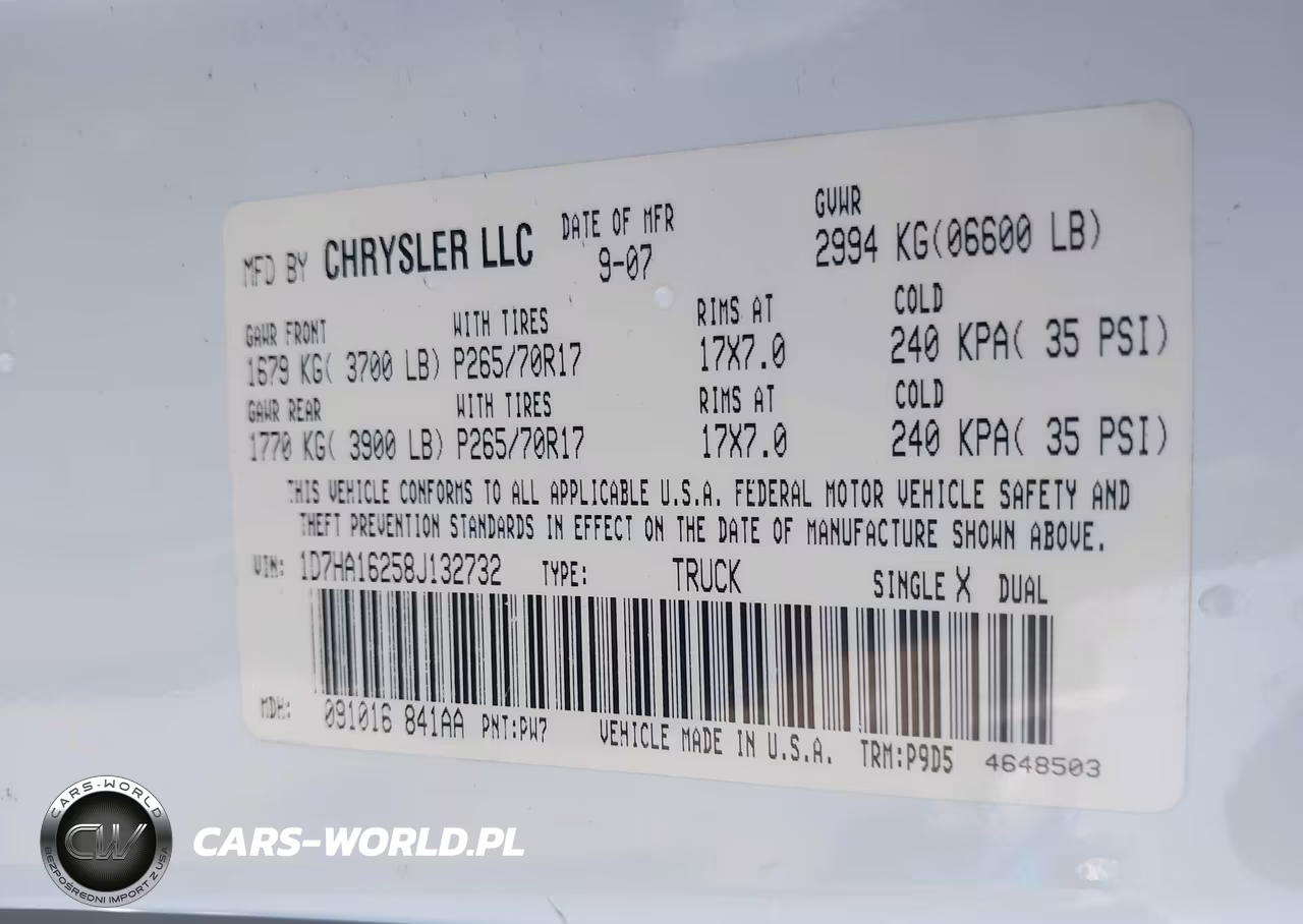 2008 Dodge Ram 1500 St-Sxt VIN:1D7HA16258J132732 - 9