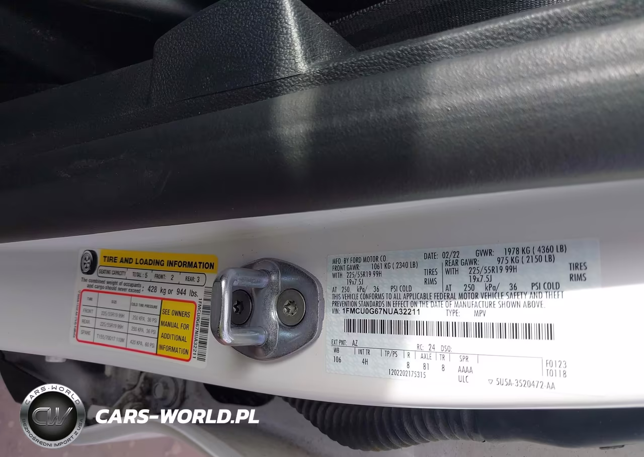 2022 Ford Escape Se VIN:1FMCU0G67NUA32211 - 9