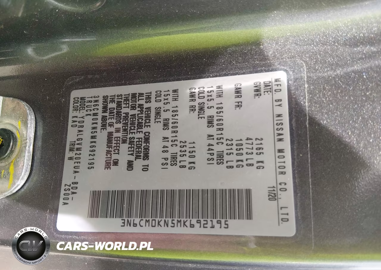 2021 Nissan Nv200 Cargo Sv Xtronic Cvt VIN:3N6CM0KN5MK692195 - 9