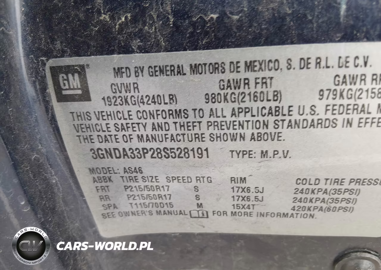 2008 Chevrolet Hhr Lt VIN:3GNDA33P28S528191 - 9