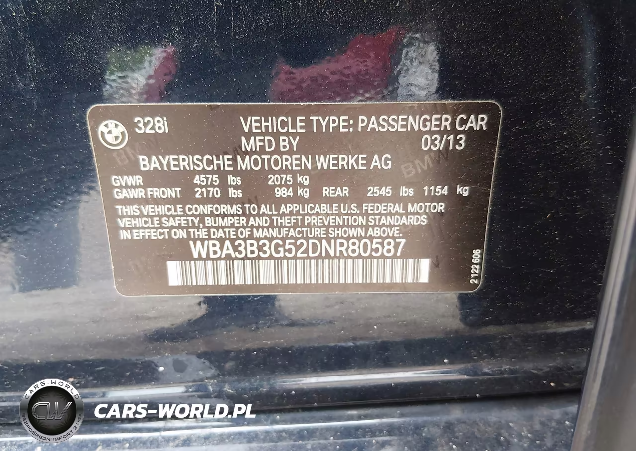 2013 BMW 328I xDrive VIN:WBA3B3G52DNR80587 - 9