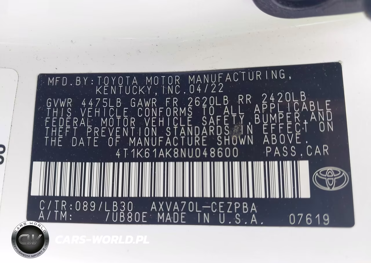2022 Toyota Camry Xse VIN:4T1K61AK8NU048600 - 9