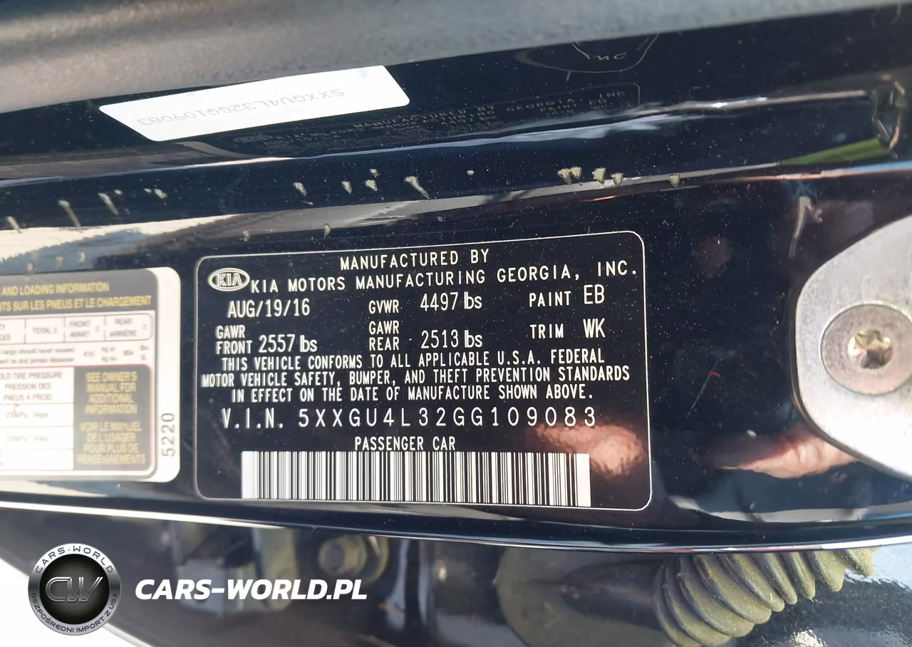 2016 Kia Optima Ex VIN:5XXGU4L32GG109083 - 9